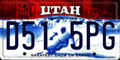 UT license plate D515PG