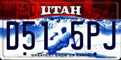 UT license plate D515PJ