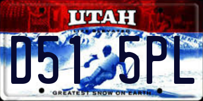 UT license plate D515PL