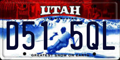 UT license plate D515QL