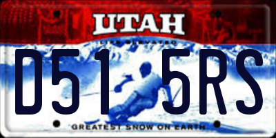 UT license plate D515RS