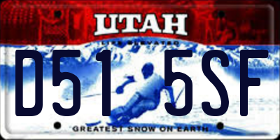 UT license plate D515SF