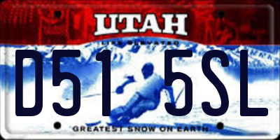 UT license plate D515SL