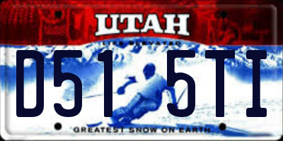 UT license plate D515TI