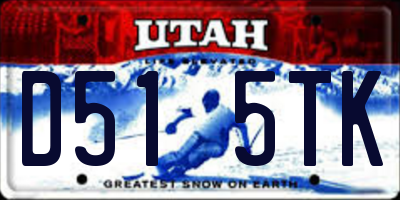 UT license plate D515TK