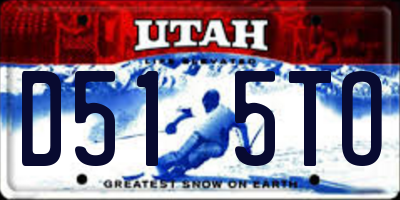 UT license plate D515TO