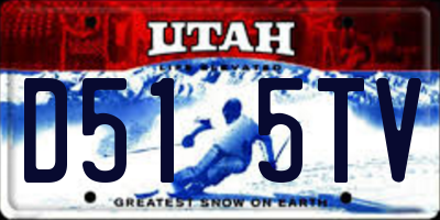 UT license plate D515TV