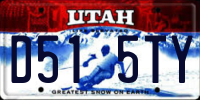 UT license plate D515TY