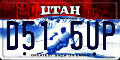 UT license plate D515UP