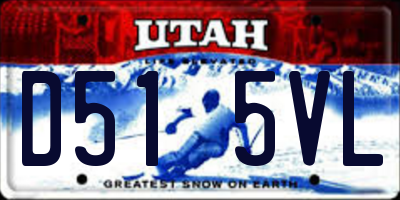 UT license plate D515VL