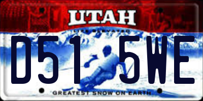 UT license plate D515WE