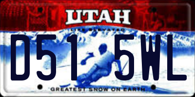 UT license plate D515WL