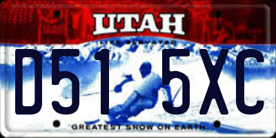UT license plate D515XC