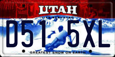 UT license plate D515XL