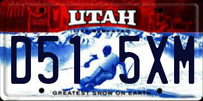 UT license plate D515XM