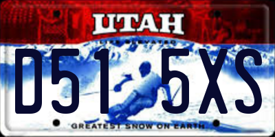 UT license plate D515XS
