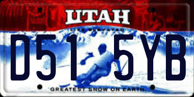 UT license plate D515YB
