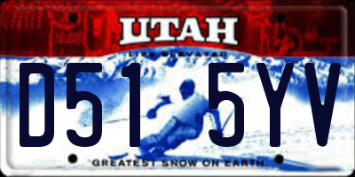 UT license plate D515YV