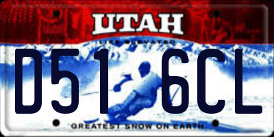 UT license plate D516CL