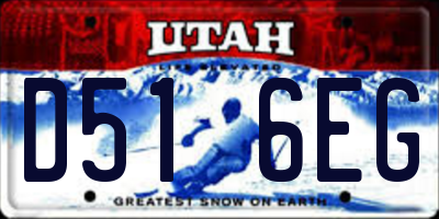 UT license plate D516EG