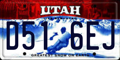 UT license plate D516EJ