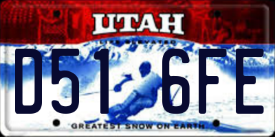 UT license plate D516FE
