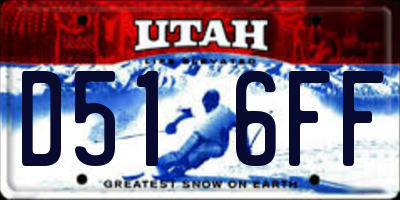 UT license plate D516FF