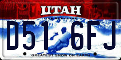 UT license plate D516FJ