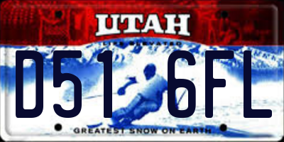 UT license plate D516FL