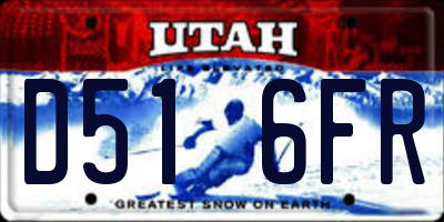 UT license plate D516FR