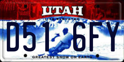 UT license plate D516FY