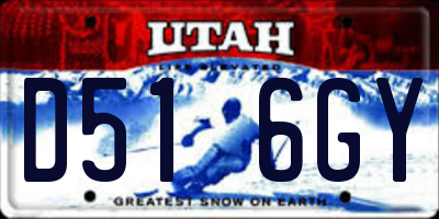 UT license plate D516GY