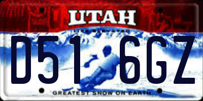UT license plate D516GZ