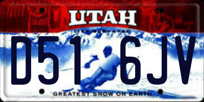 UT license plate D516JV