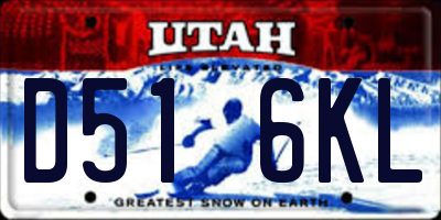 UT license plate D516KL