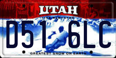 UT license plate D516LC