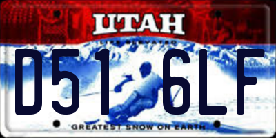 UT license plate D516LF
