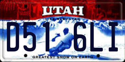 UT license plate D516LI