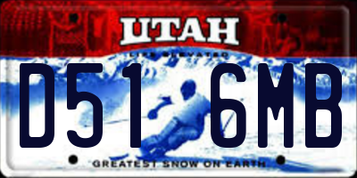 UT license plate D516MB