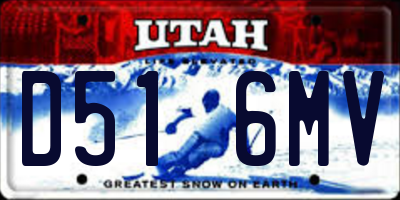 UT license plate D516MV