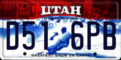 UT license plate D516PB