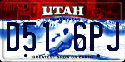 UT license plate D516PJ