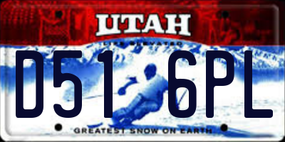 UT license plate D516PL