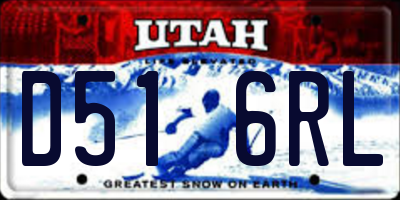 UT license plate D516RL