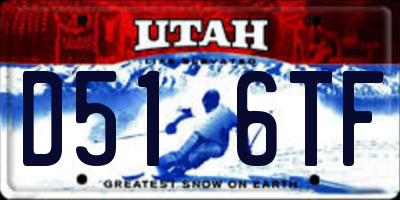 UT license plate D516TF