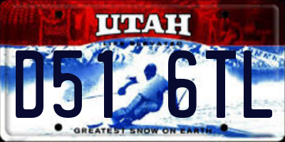 UT license plate D516TL