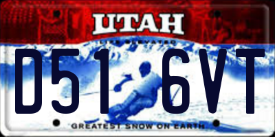 UT license plate D516VT