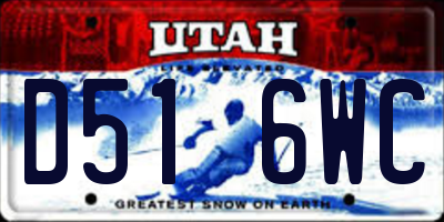 UT license plate D516WC