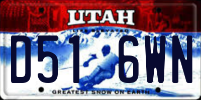 UT license plate D516WN