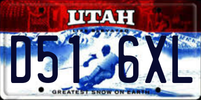 UT license plate D516XL